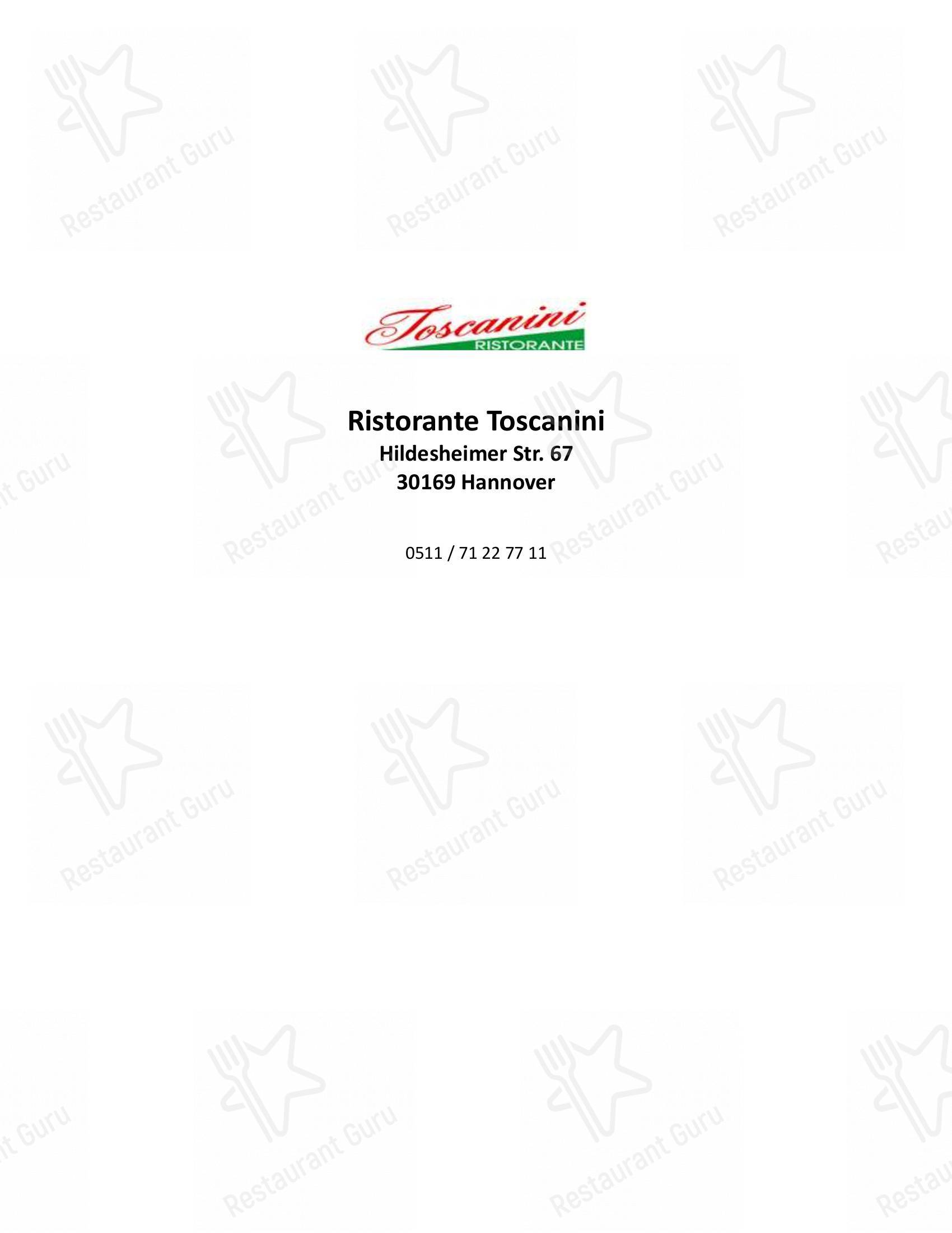 Ristorante Toscanini dans Hanovre - Menu bar