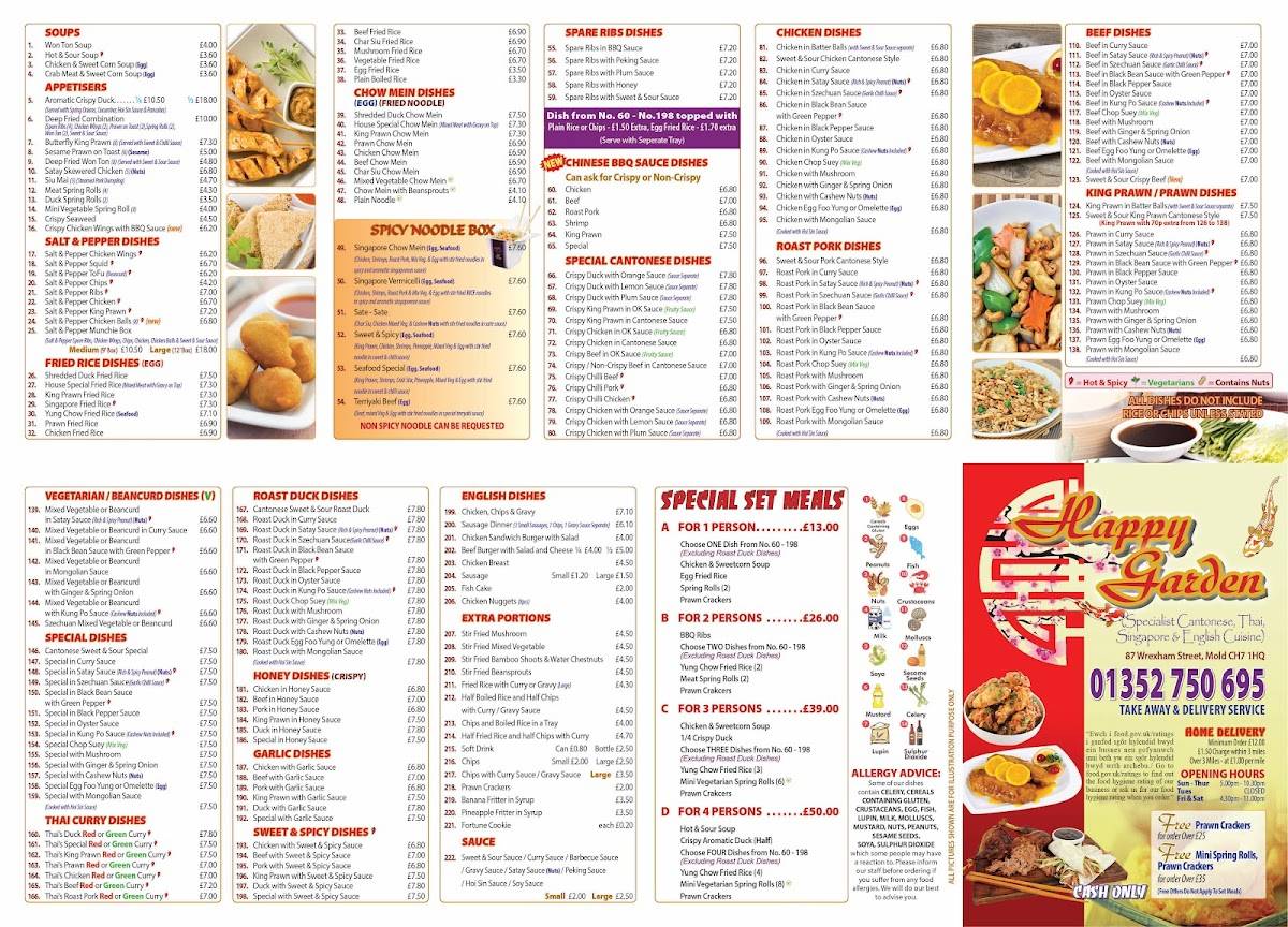 Happy garden menu discount