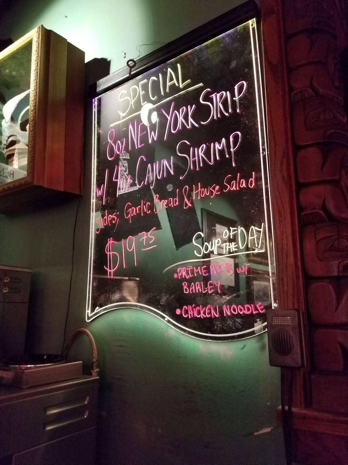 Menu at Henry's Great Alaskan Restaurant, Kodiak