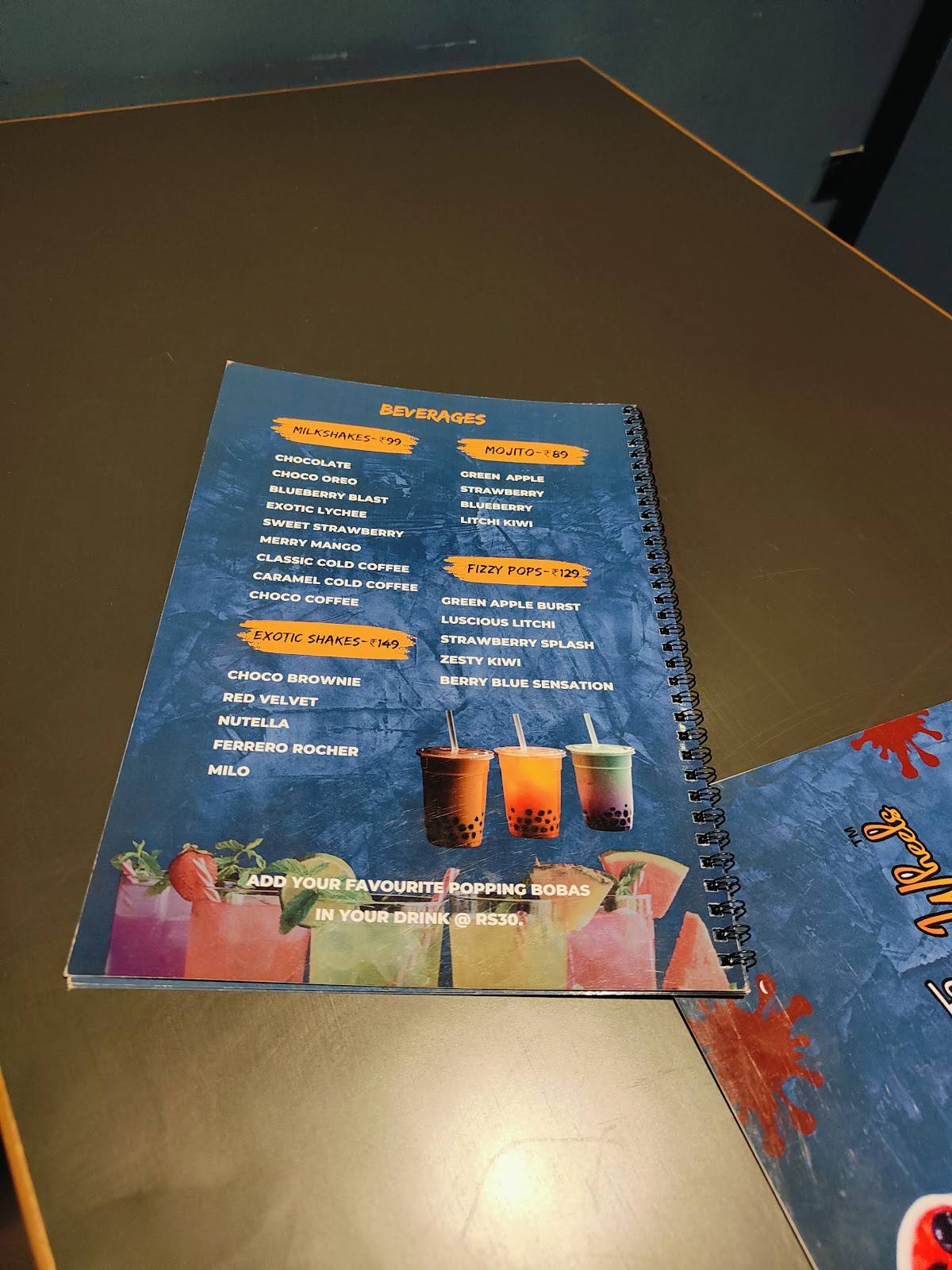 Hippie’s Resto Cafe menu