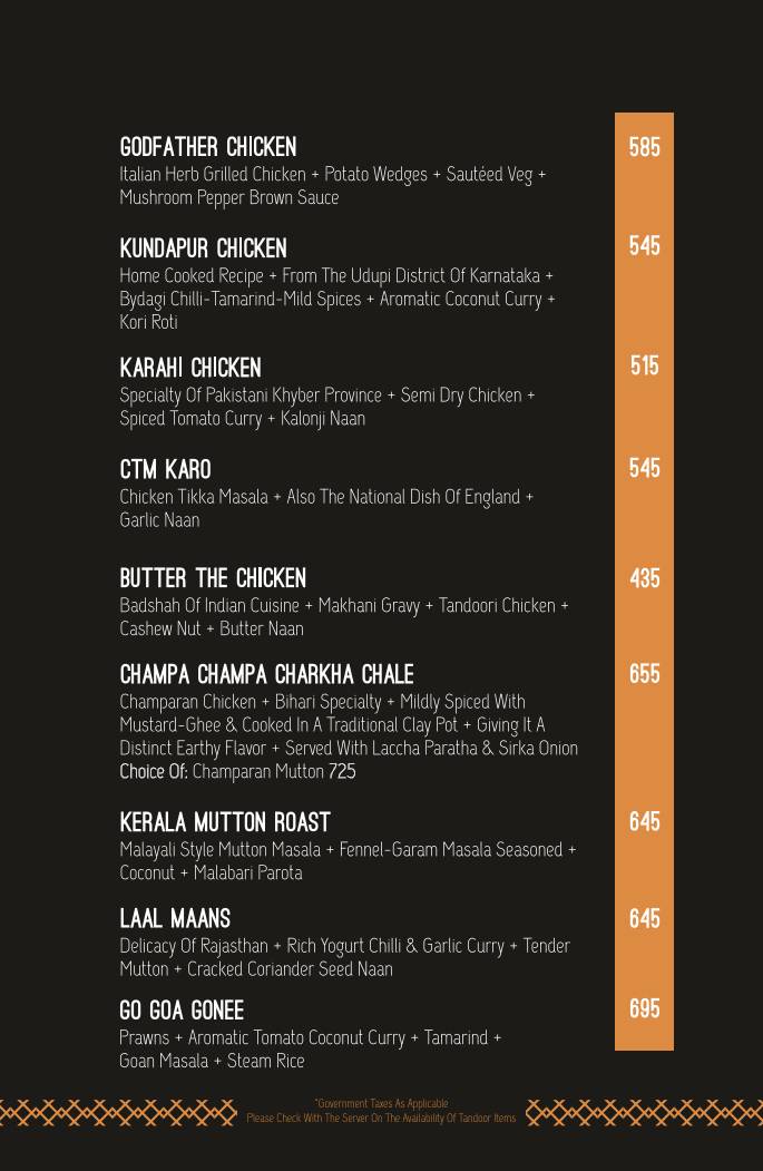 Hitchki, Viviana Mall, Thane menu