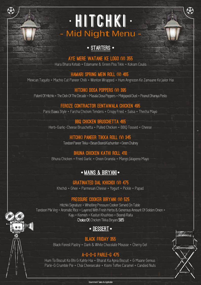 Hitchki, Viviana Mall, Thane menu