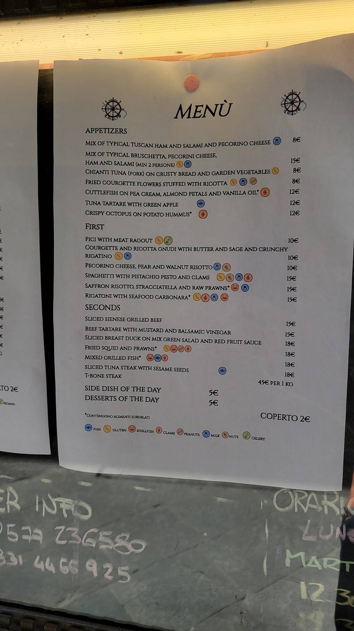 Menu di Hostaria Il Rialto 