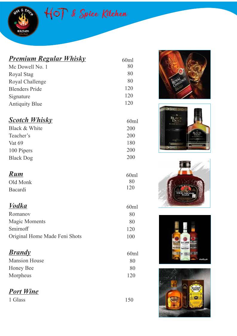 Hot And Spice Kitchen menu