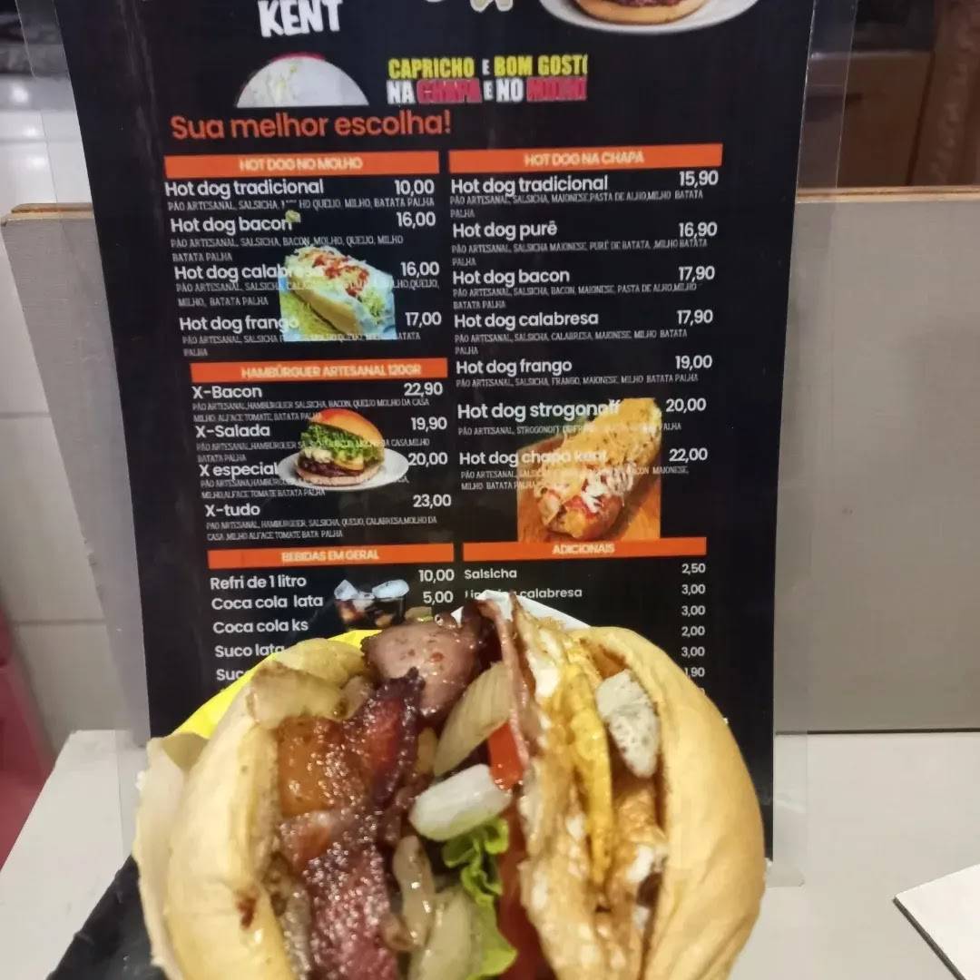 Hot Dog Chapa Kent cardápio