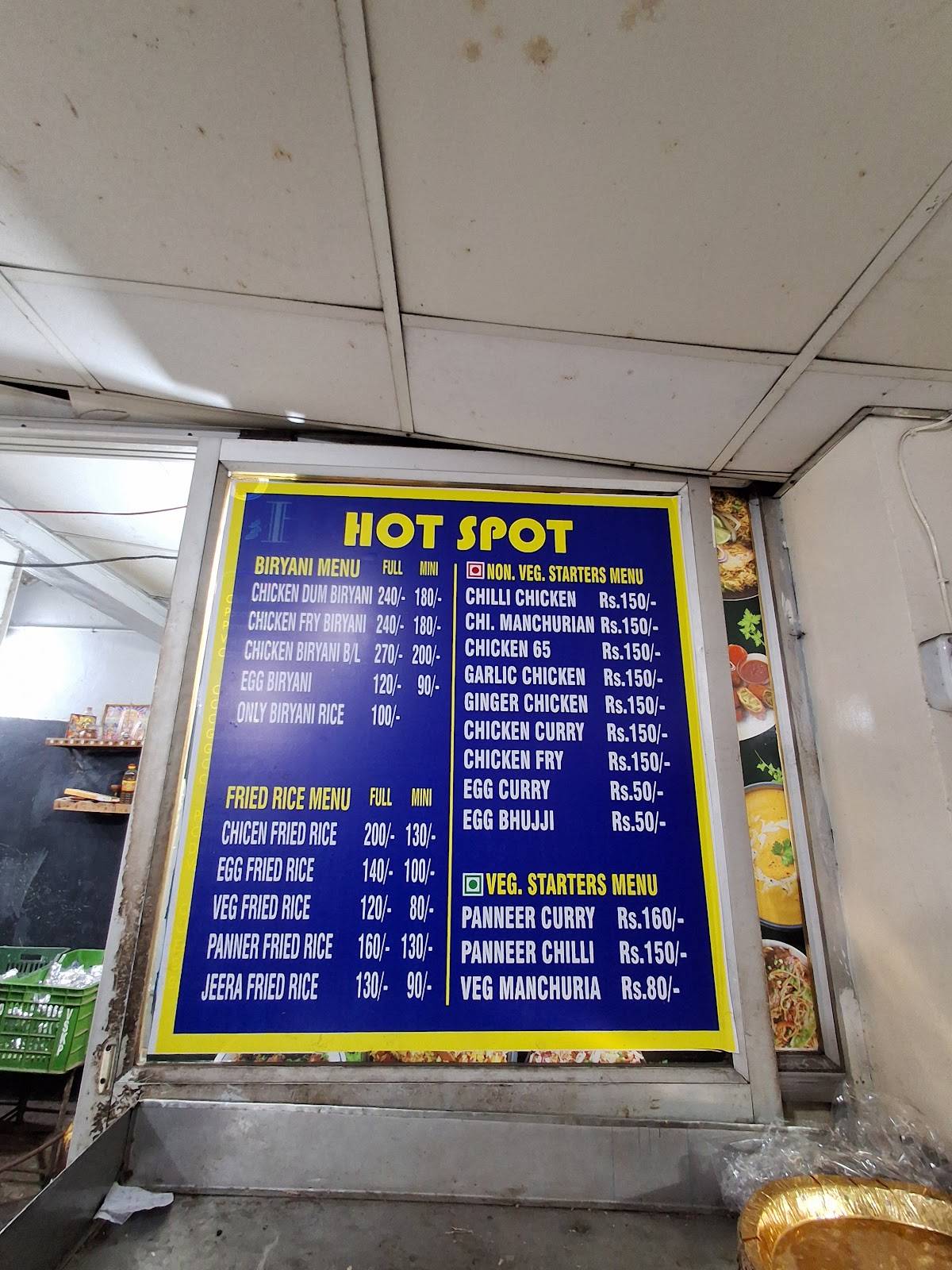 Hot Spot Biryani Point menu