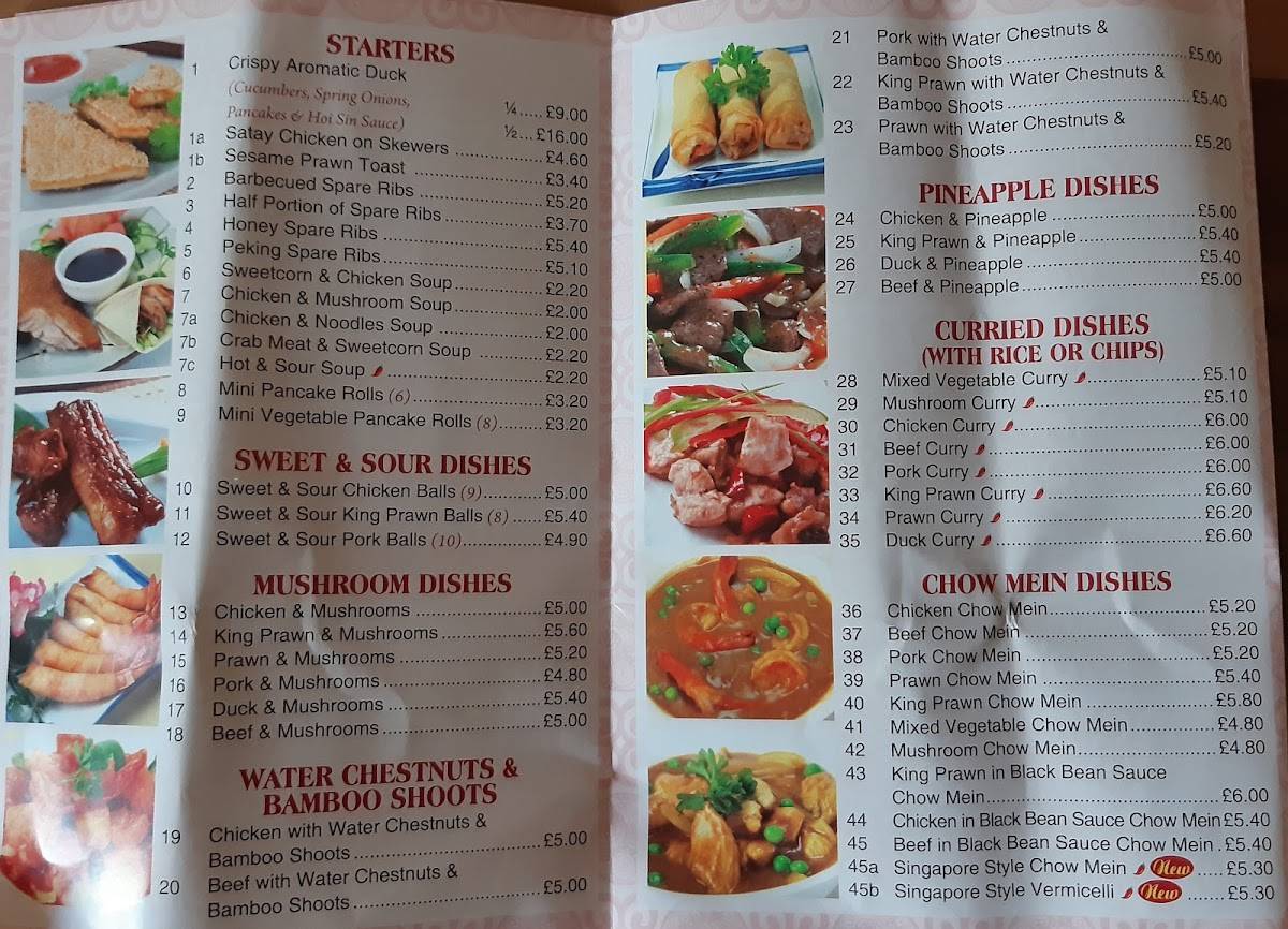 Menu at Hot Wok Trading fast food, Newquay