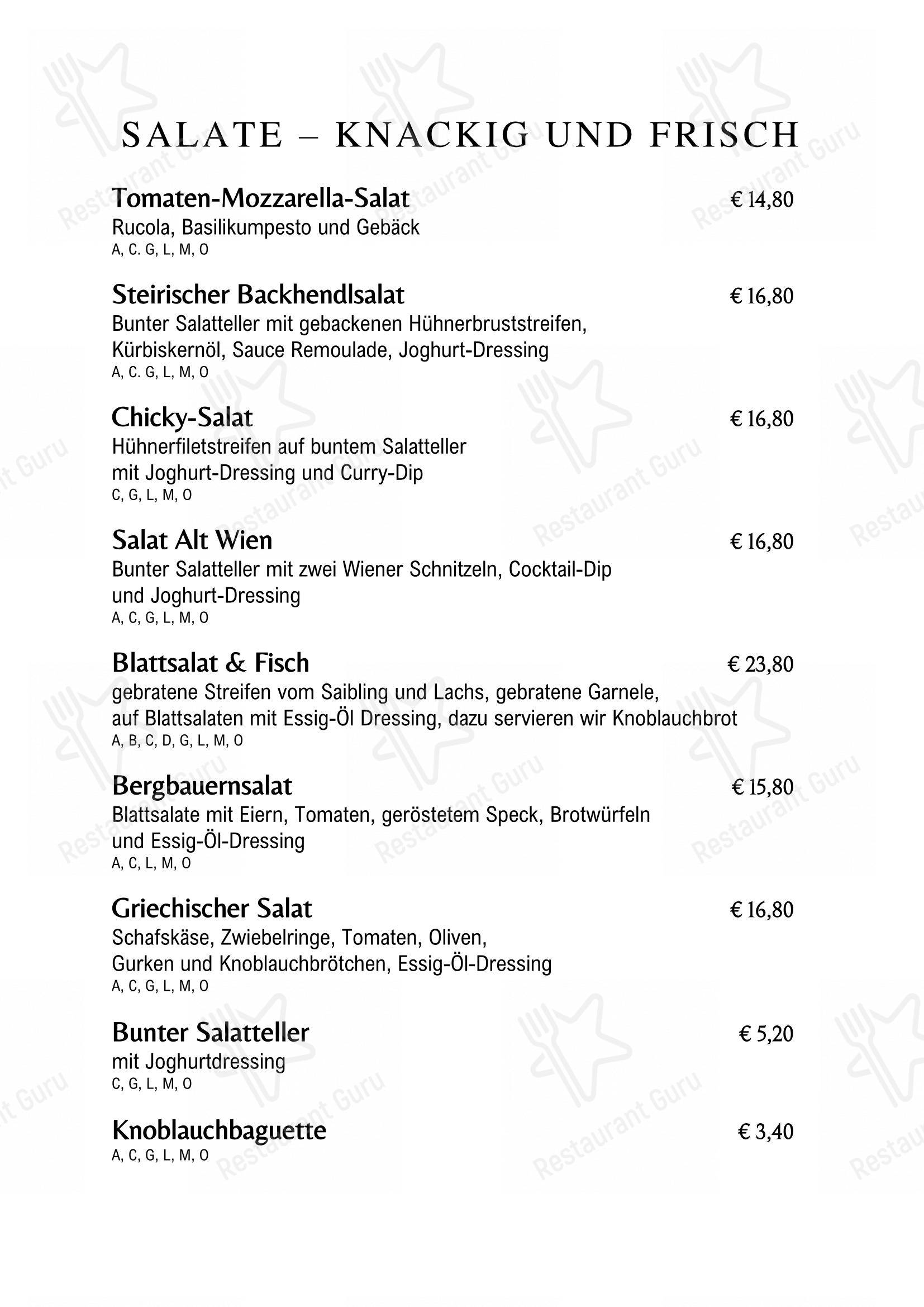 Menu pour Hotel Gasthof Neuner pizzeria
