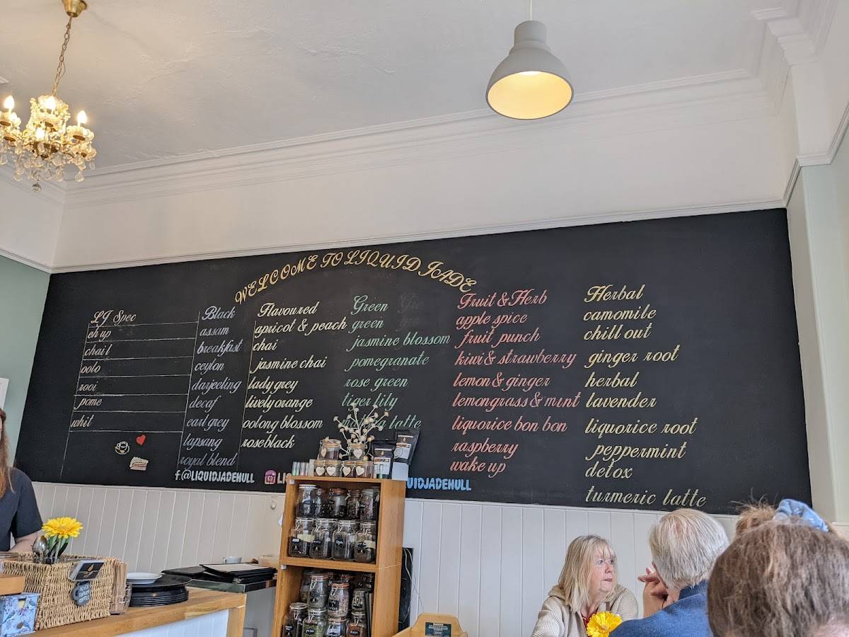 Menu at Liquid Jade cafe, Hull