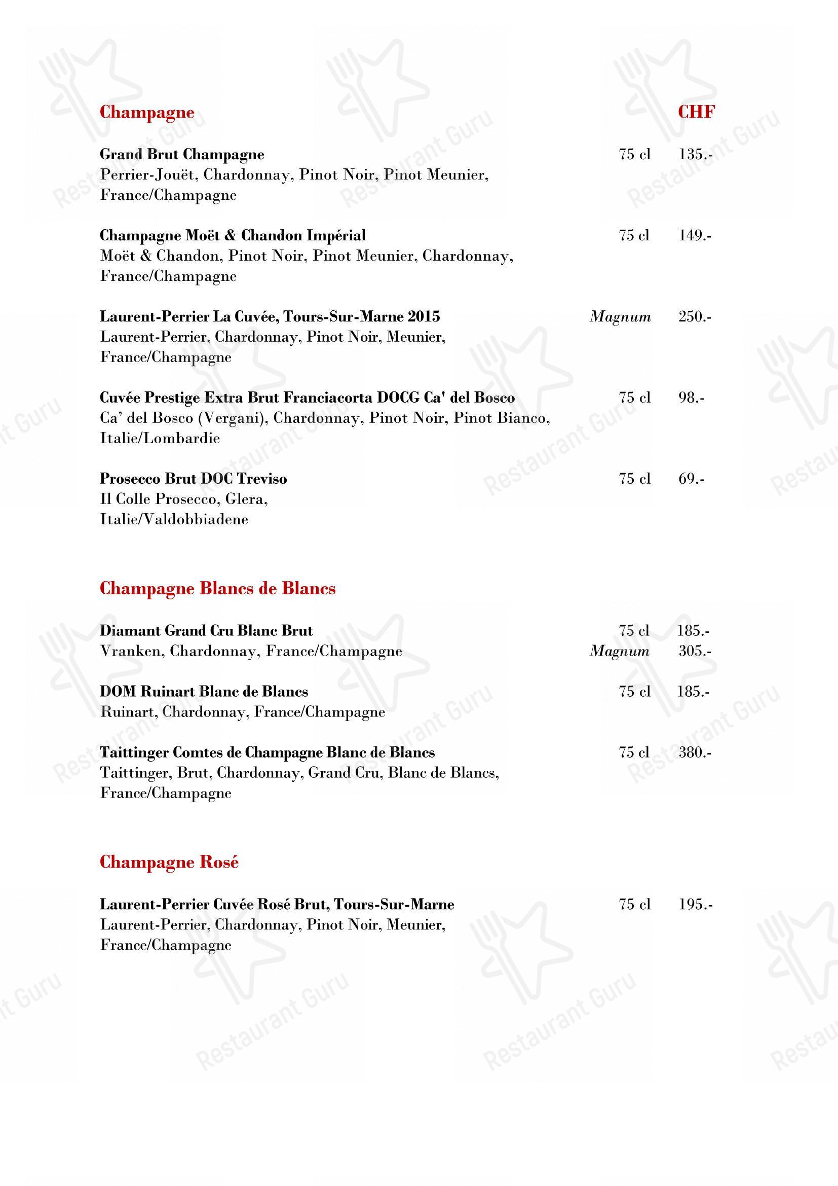 Основное меню pour Hummerbar dans Zürich