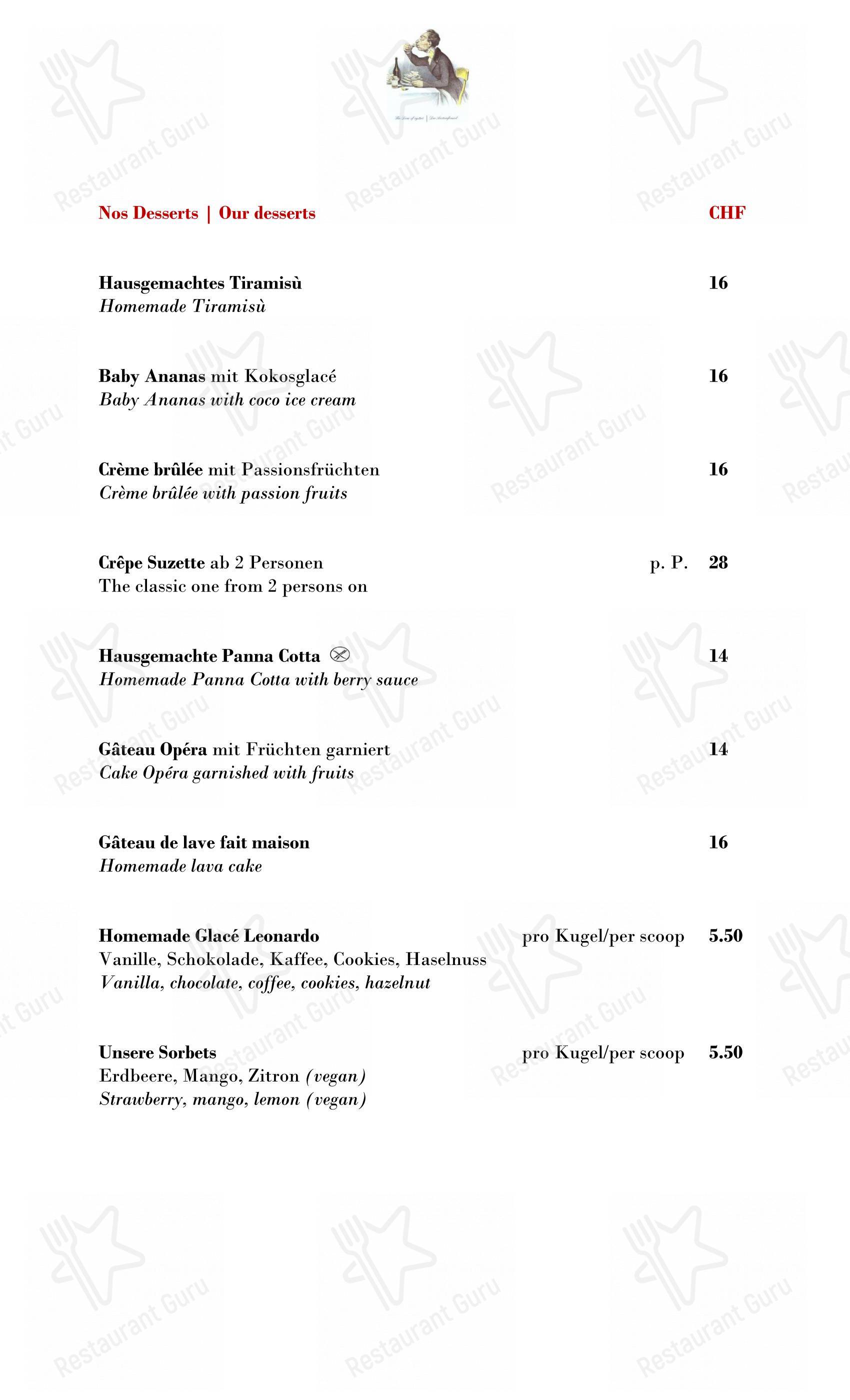 Menu pour Hummerbar - repas et boissons