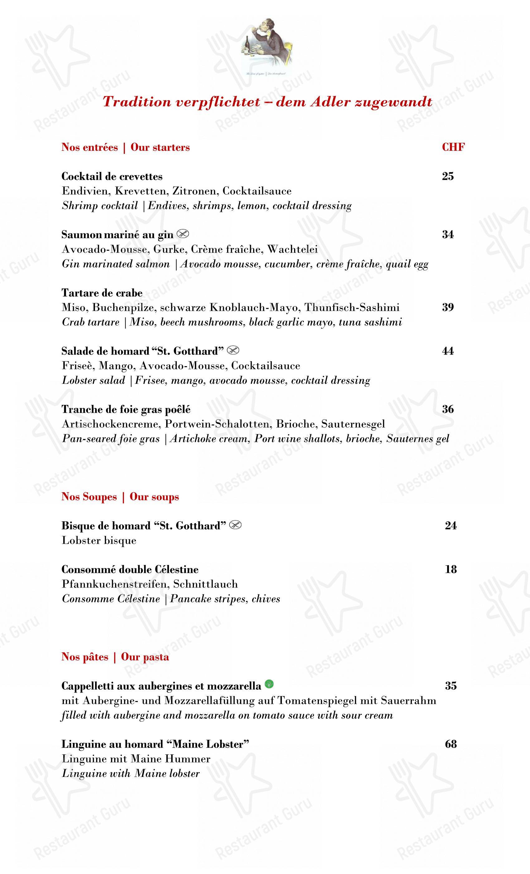 Menu pour Hummerbar