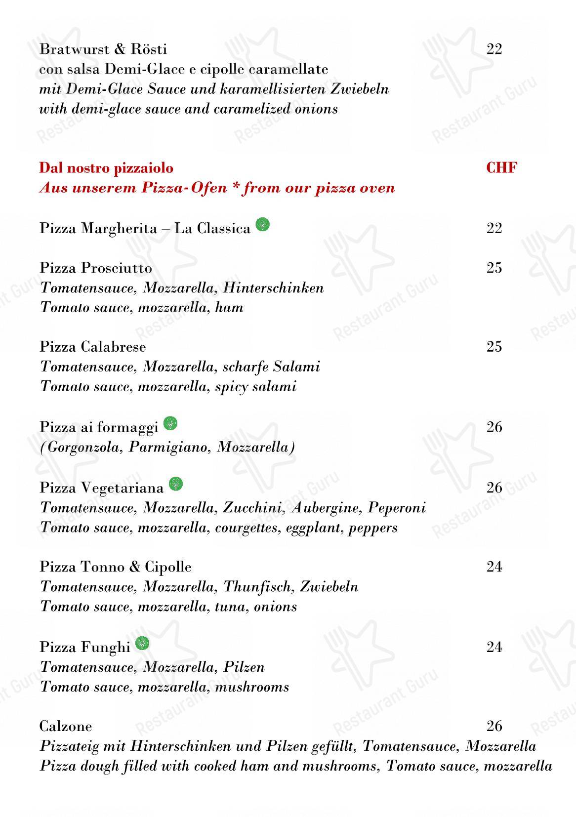 Menu bar pour Hummerbar pub et bar