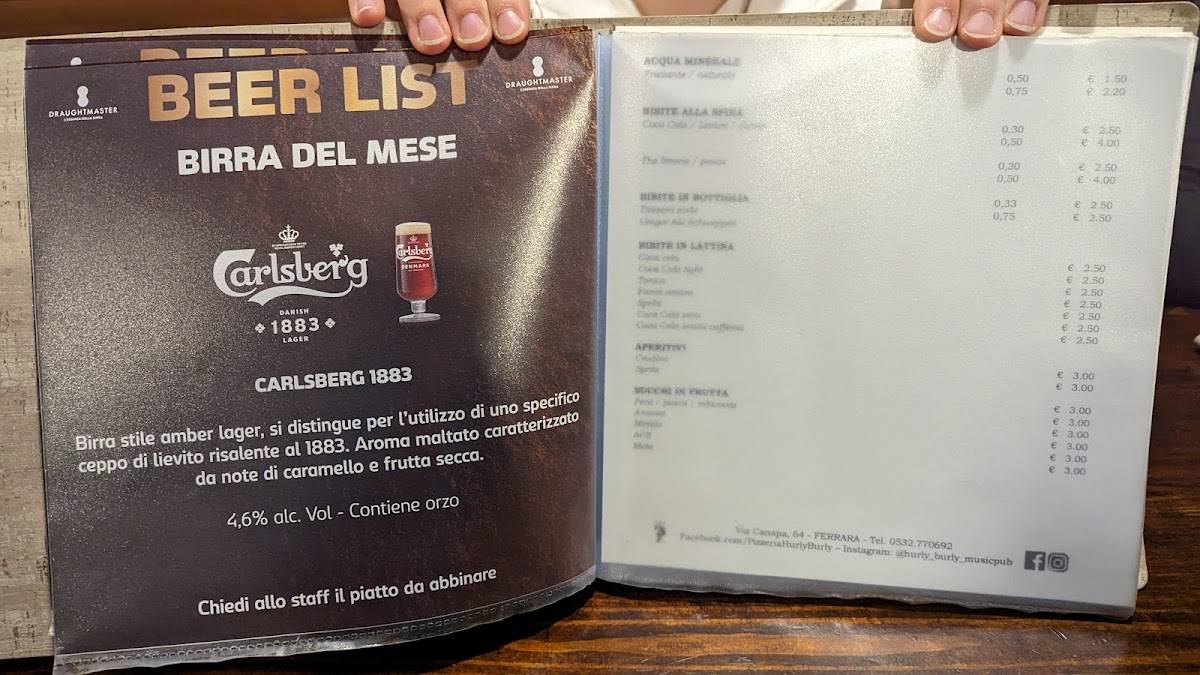 Menu di Hurly Burly 