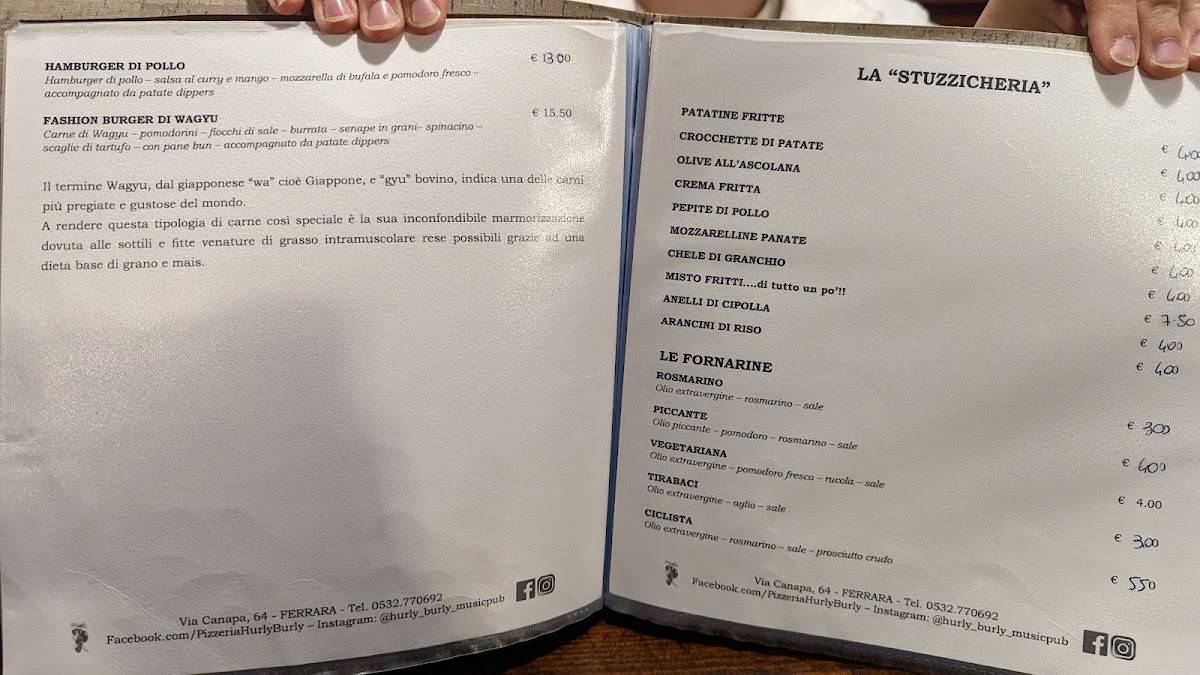 Menu di Hurly Burly 