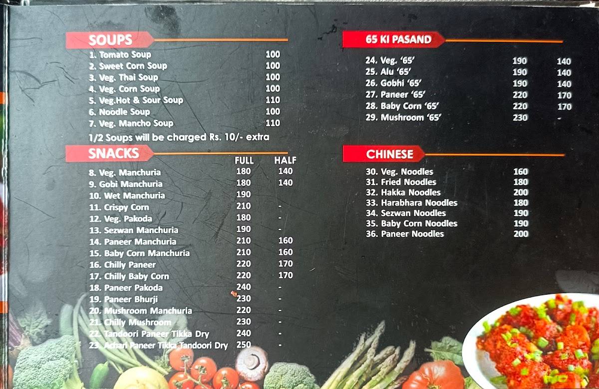 Maa Santosh Dhaba menu