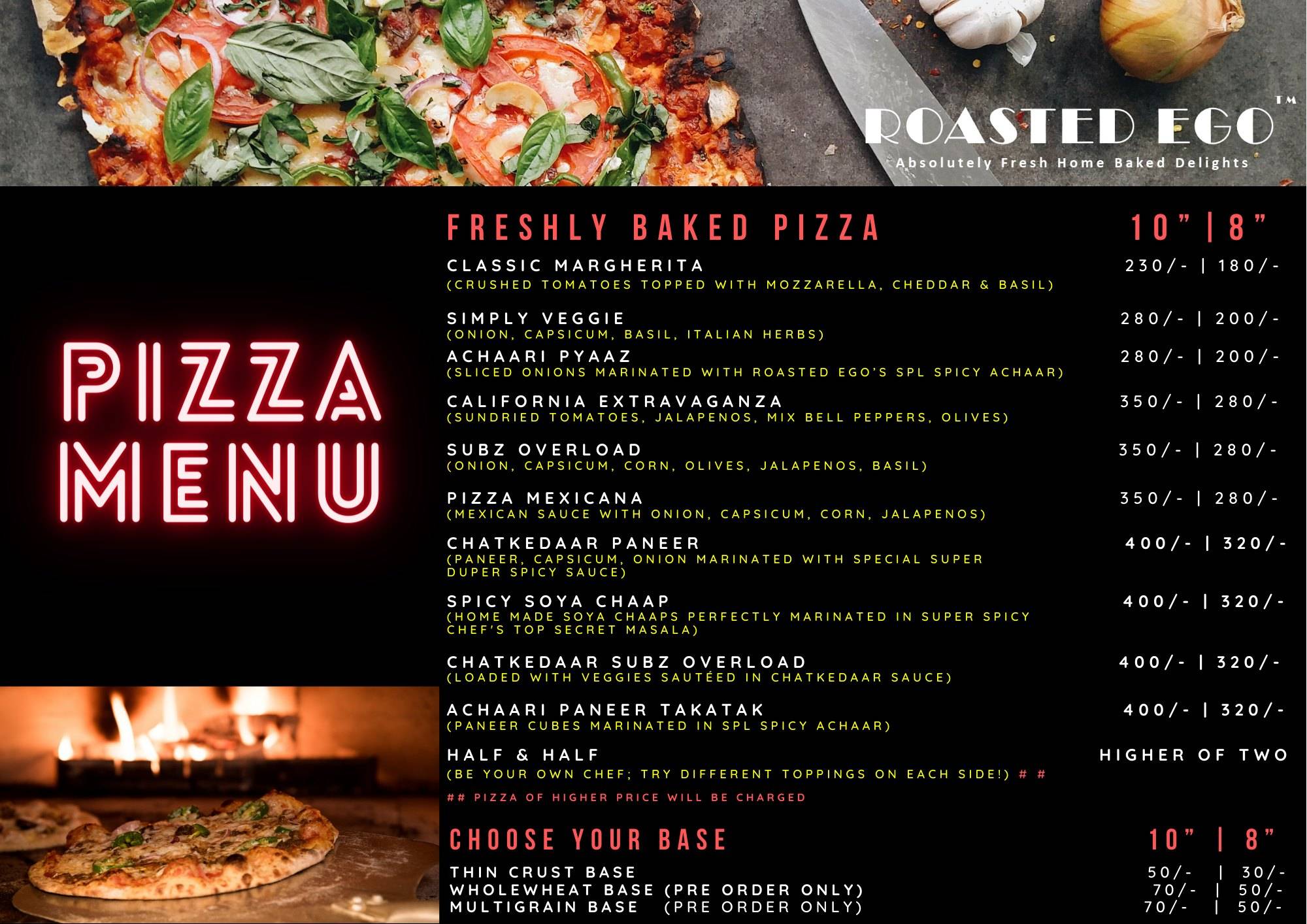 Roasted Ego menu