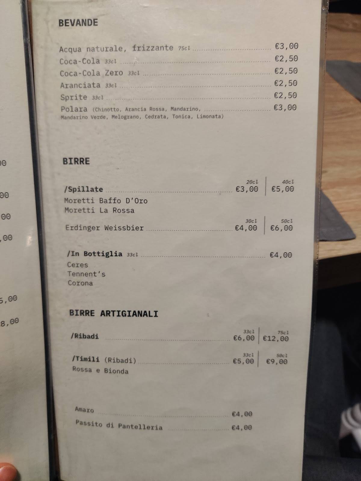 Menu di I Parrucciani 