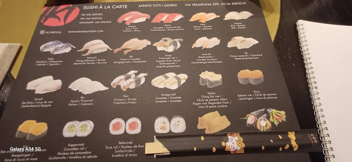 Menu di IKI Japanese Restaurant 