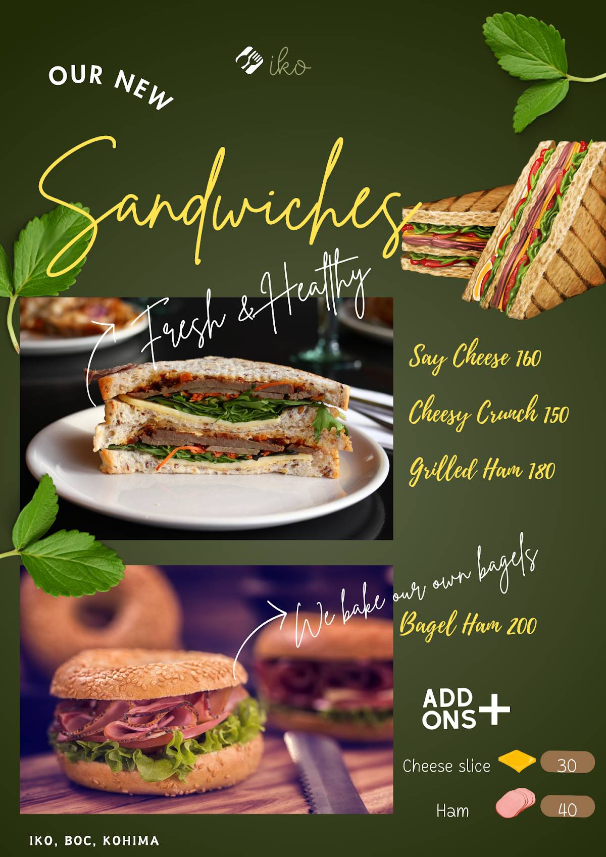IKO Cafe menu