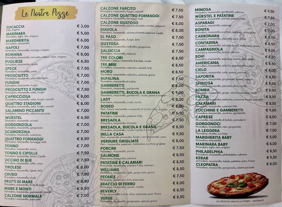 Menu di IMPERIAL Pizzeria e Kebab 