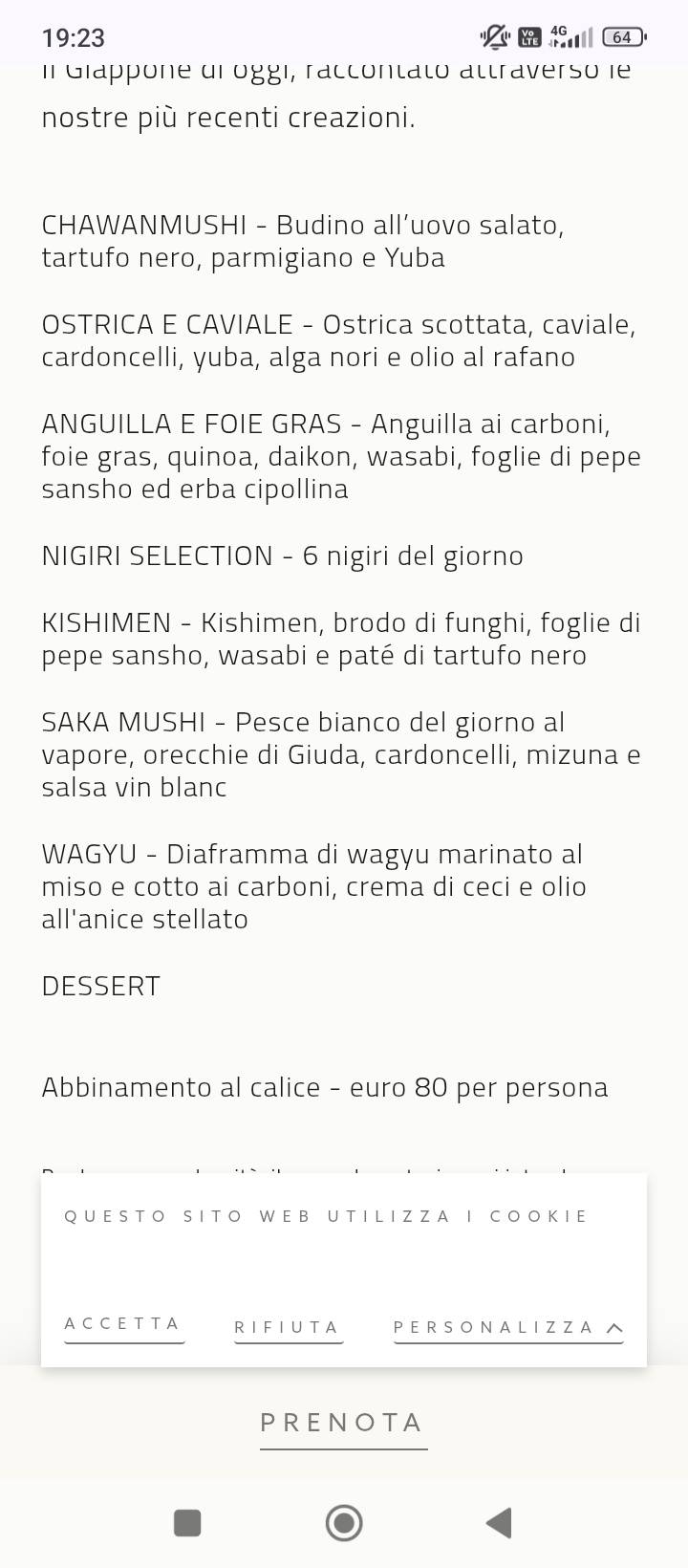 Menu di IYO Restaurant 