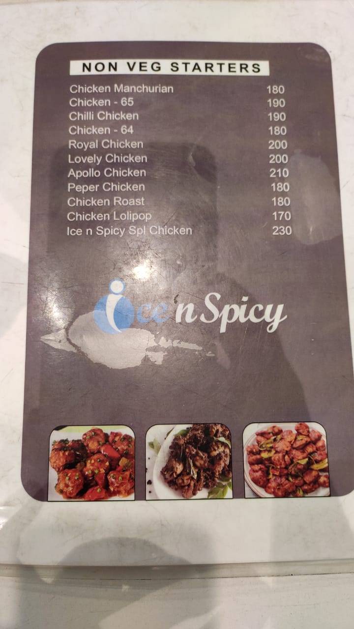 Ice n spice menu