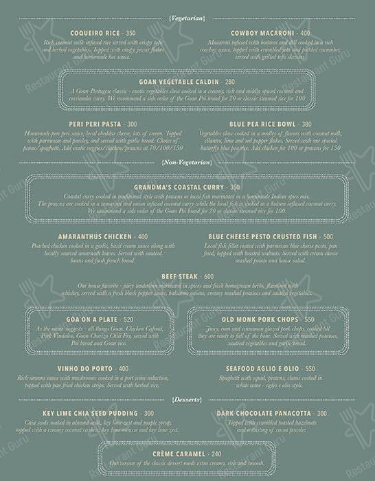 Idā - Boutique bar & kitchen menu