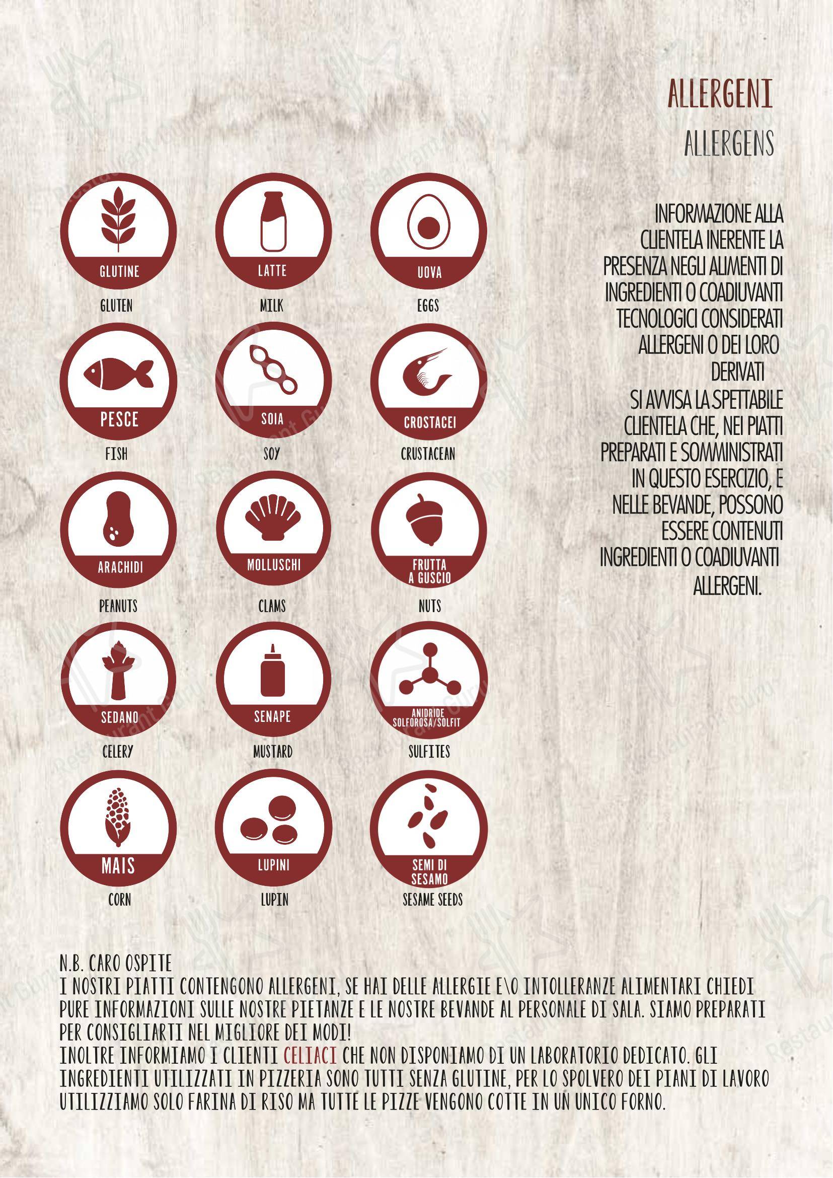 Menu di Il Baro - Menu