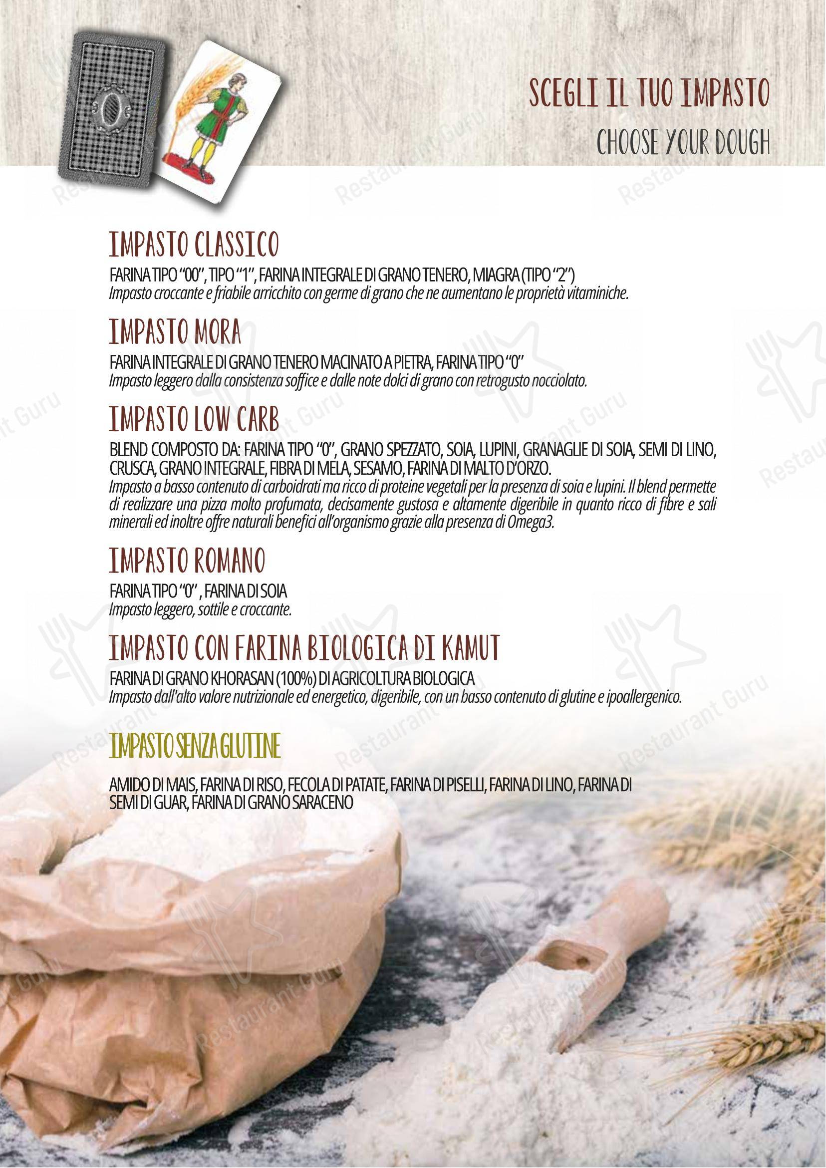 Menu per Il Baro pizzeria