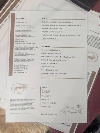 Menu di il Carpaccio 