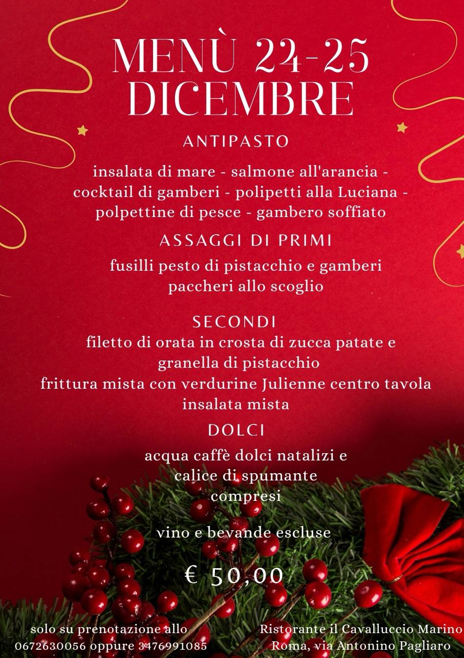 Menu di Il Cavalluccio Marino 
