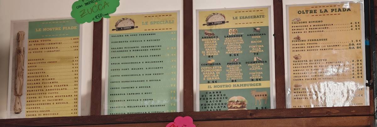 Menu de Il Chiosco di Consandolo