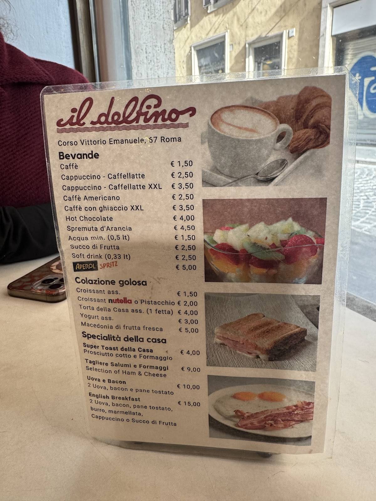 Menu di Il Delfino Roma 