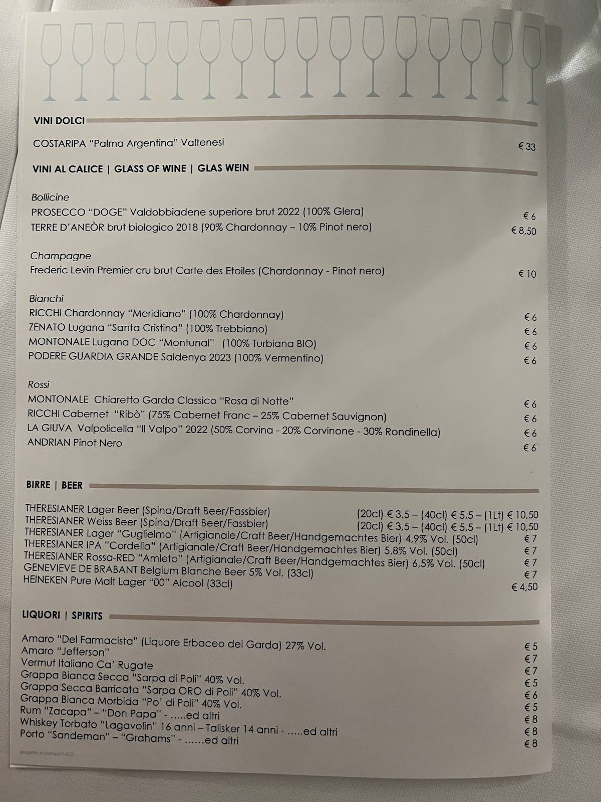 Menu di Il Lido 