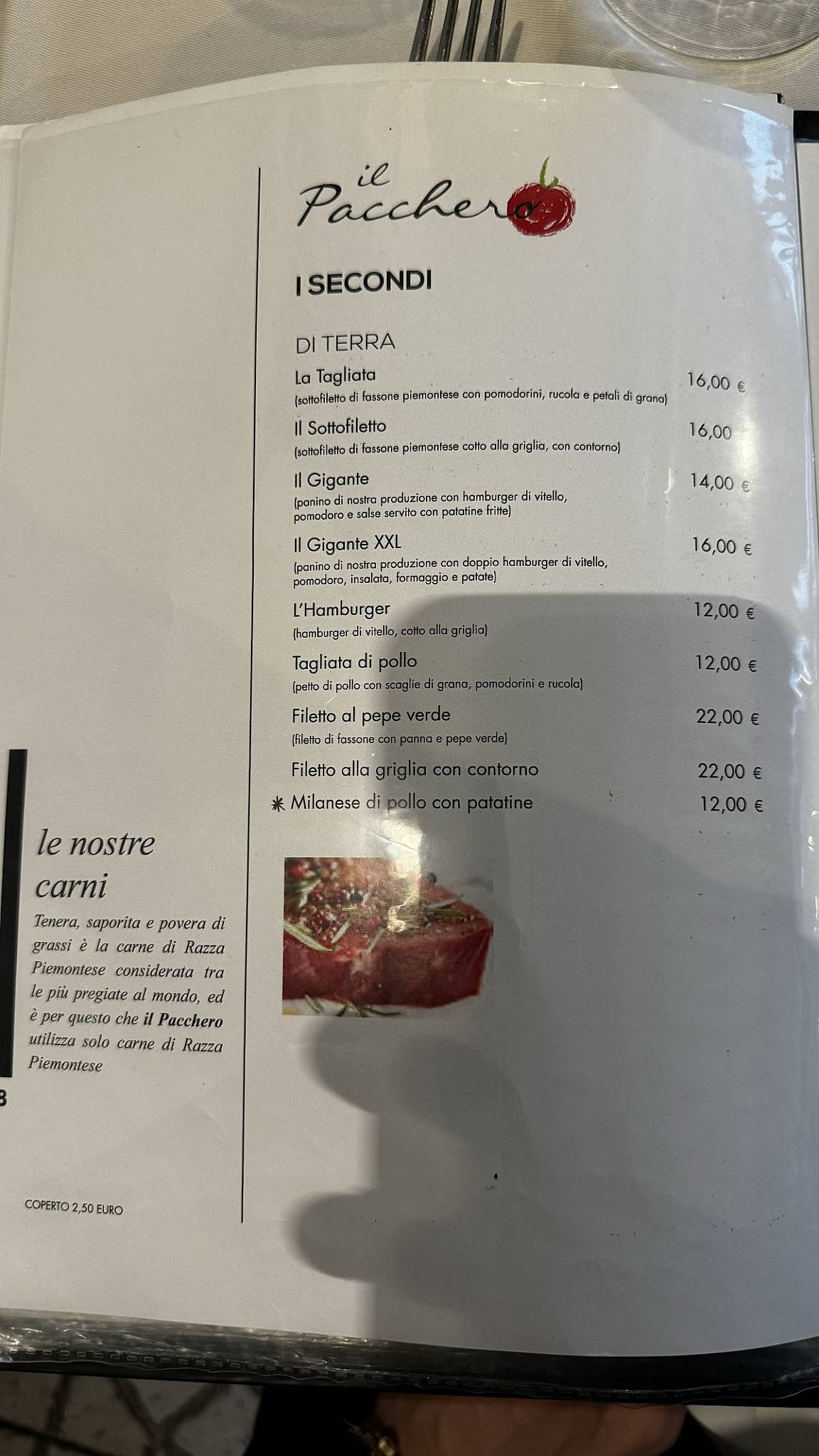 Menu di Il Pacchero 