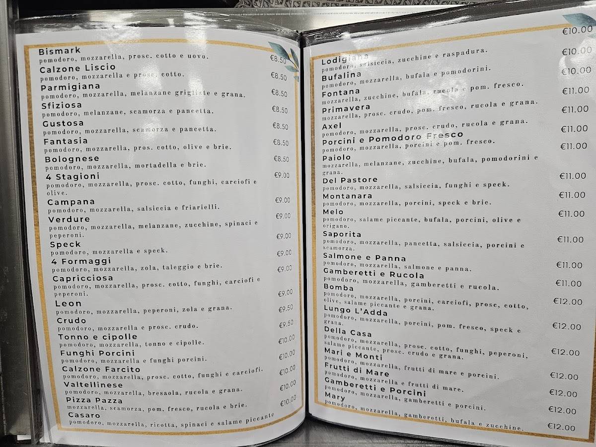 Menu di Goccia di Mare 