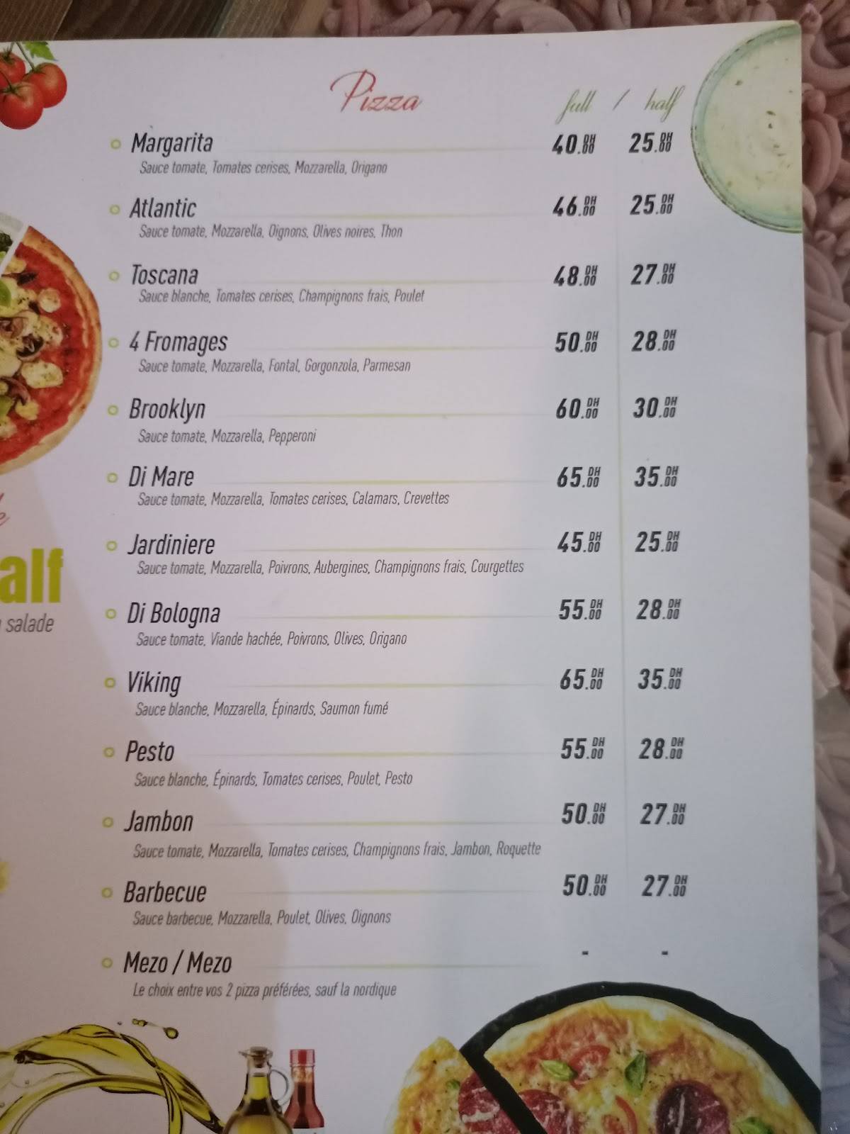 Menu de iL Piatto Restaurant