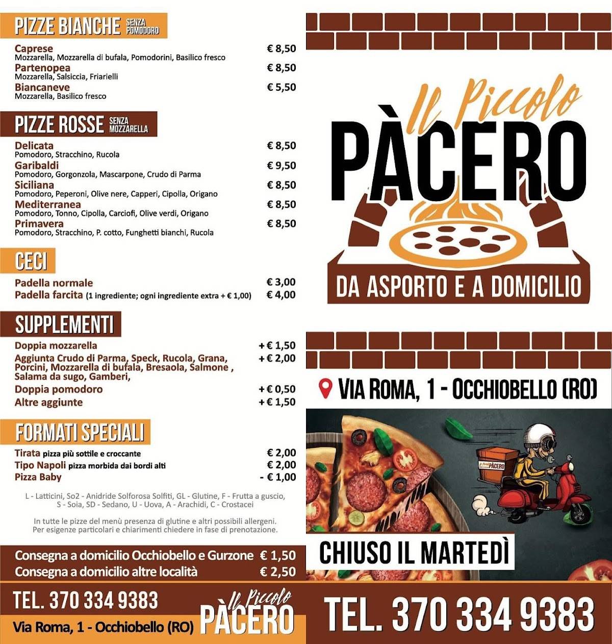 Menu di Il Piccolo Pàcero 