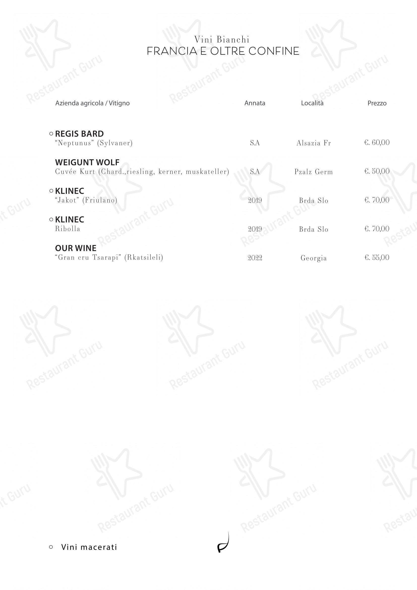 Коктейльная карта per Il Refettorio ristorante