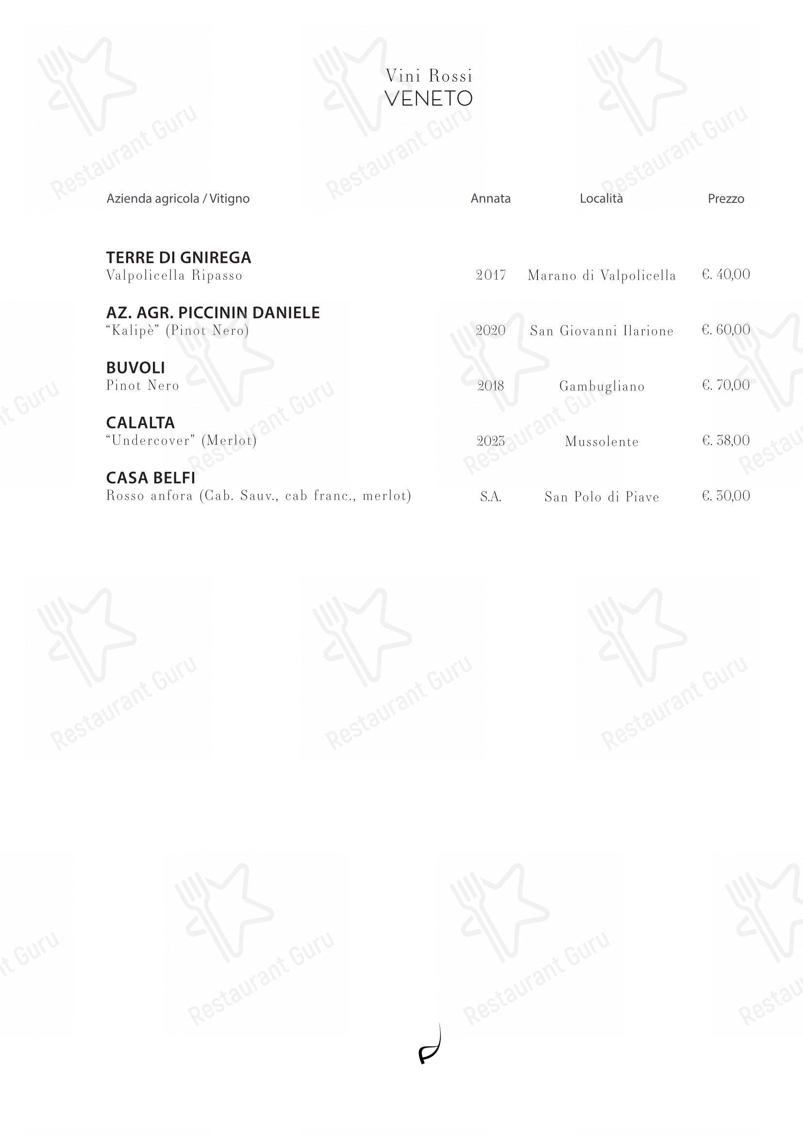 Коктейльная карта per Il Refettorio ristorante