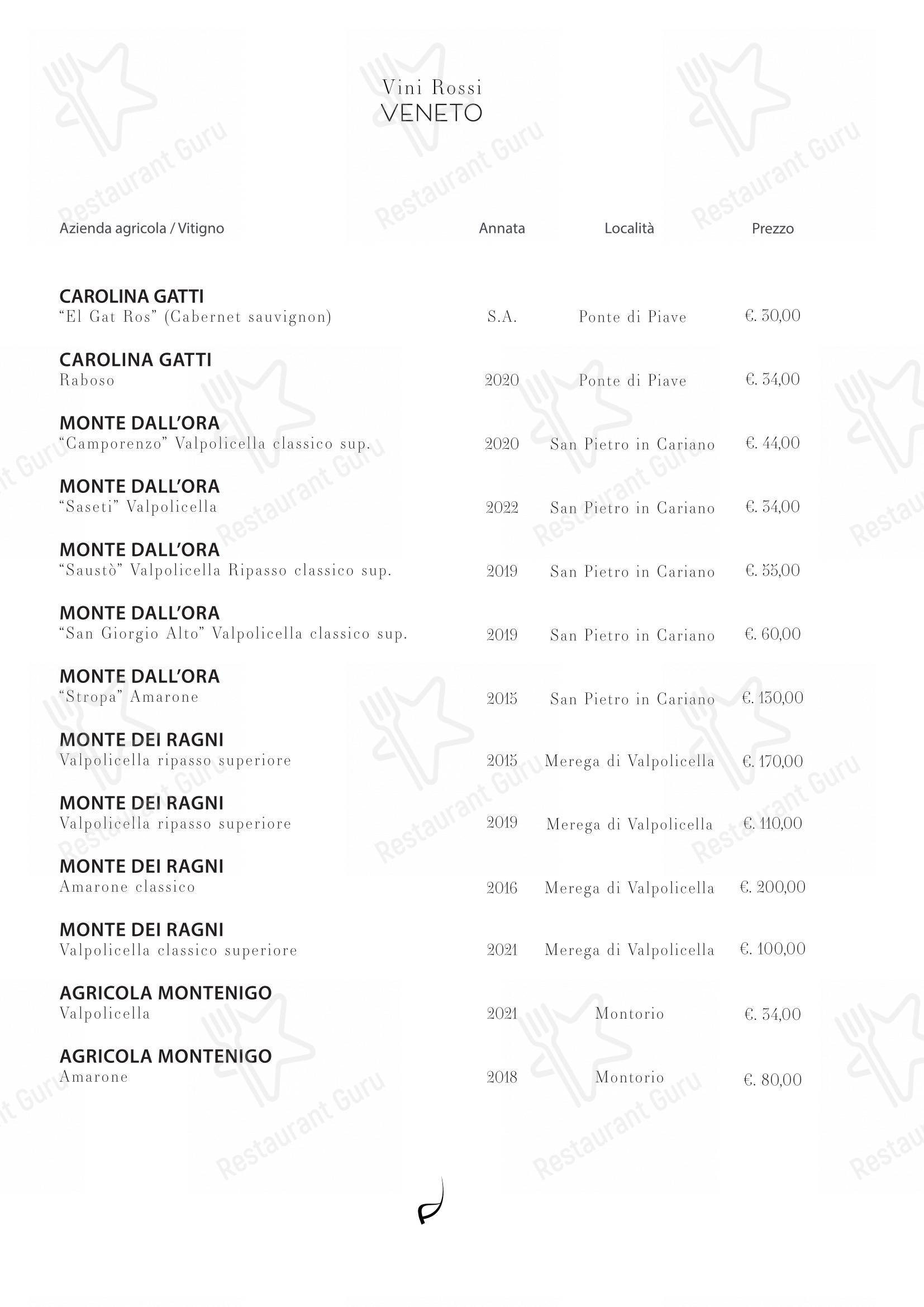 Il Refettorio in Venezia - Коктейльная карта