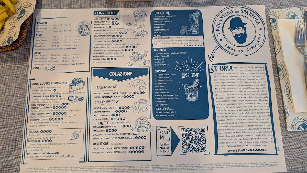 Menu di Rugantino Bar Ristorante 