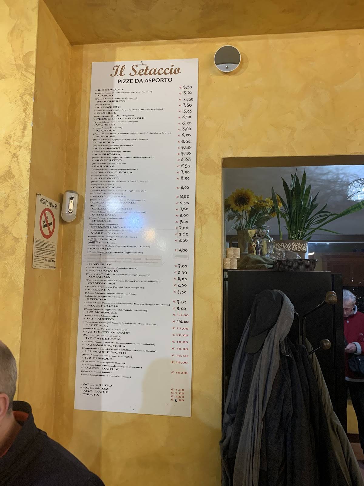 Menu di Ristorante Pizzeria Il Setaccio 