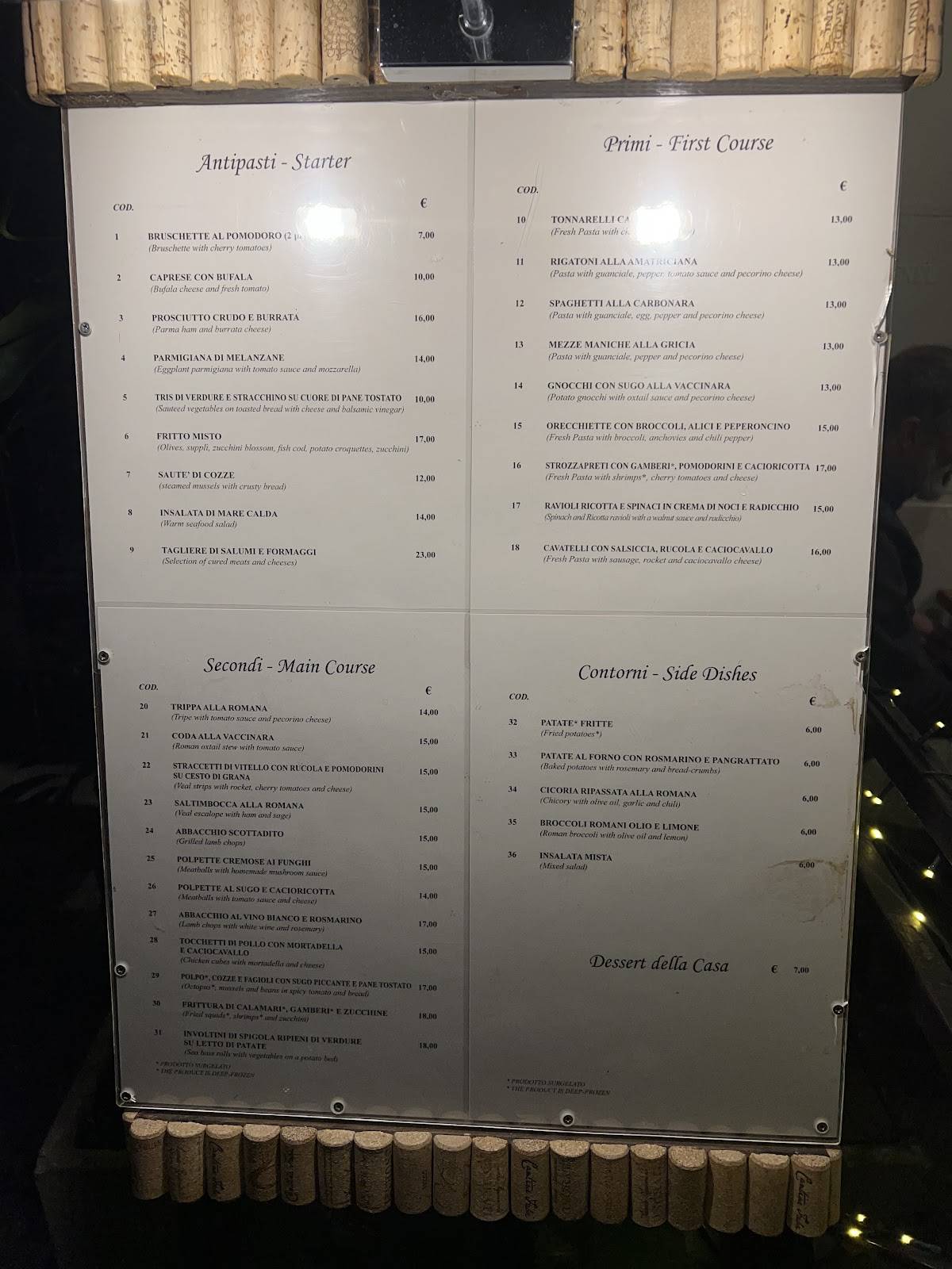 Menu di Il Tarallo  