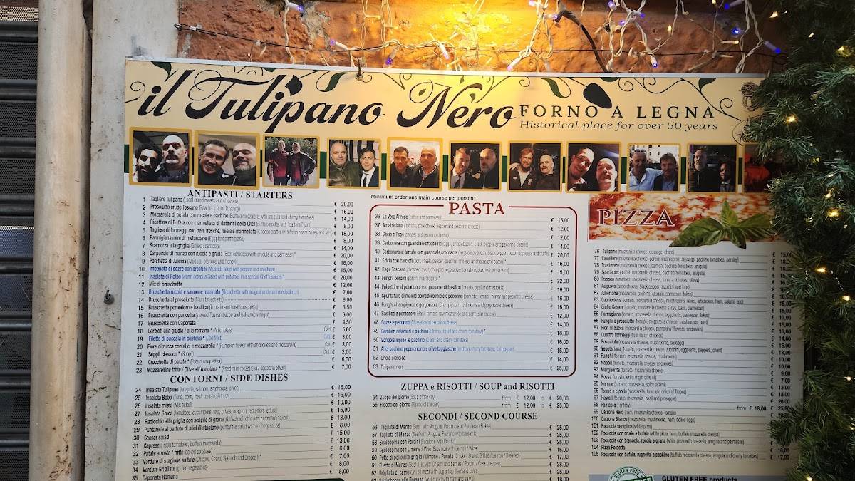 Menu di Il Tulipano Nero 