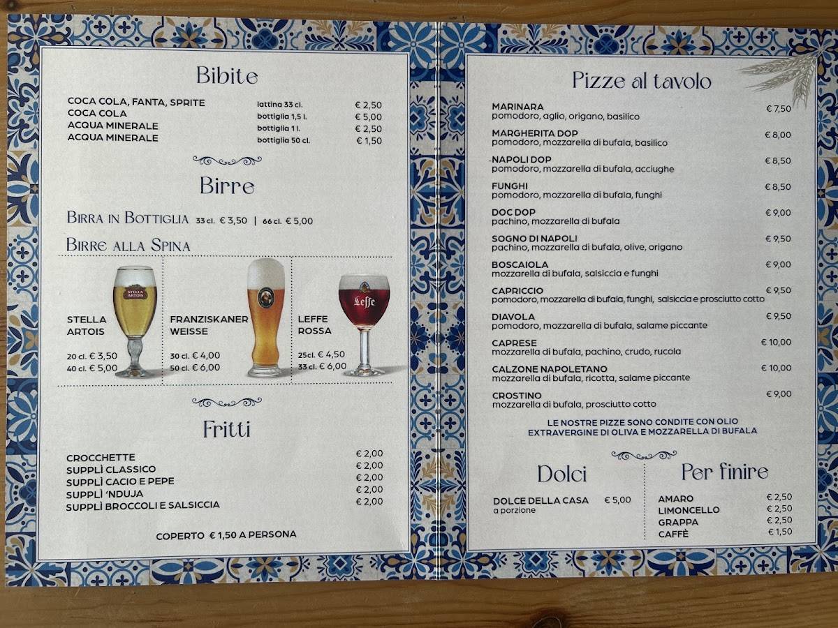 Menu di Il sogno di Napoli - pizzeria 
