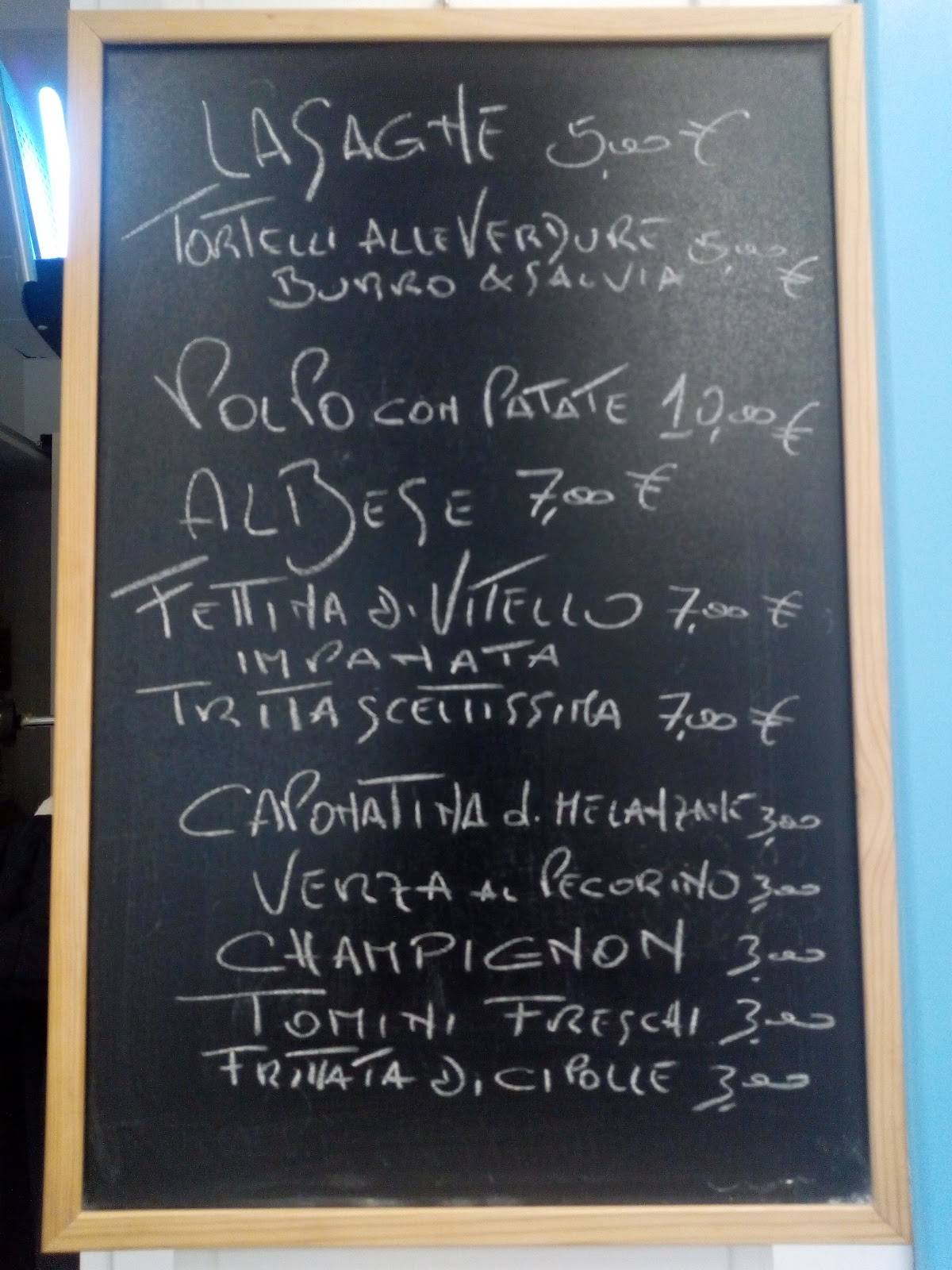 Menu di Bar Imperfetto 