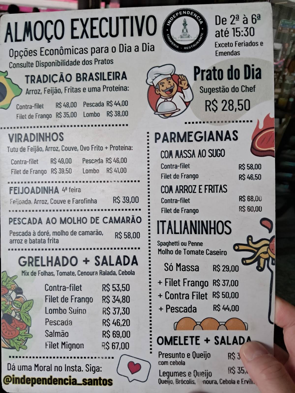 Independência Choperia & Restaurante cardápio