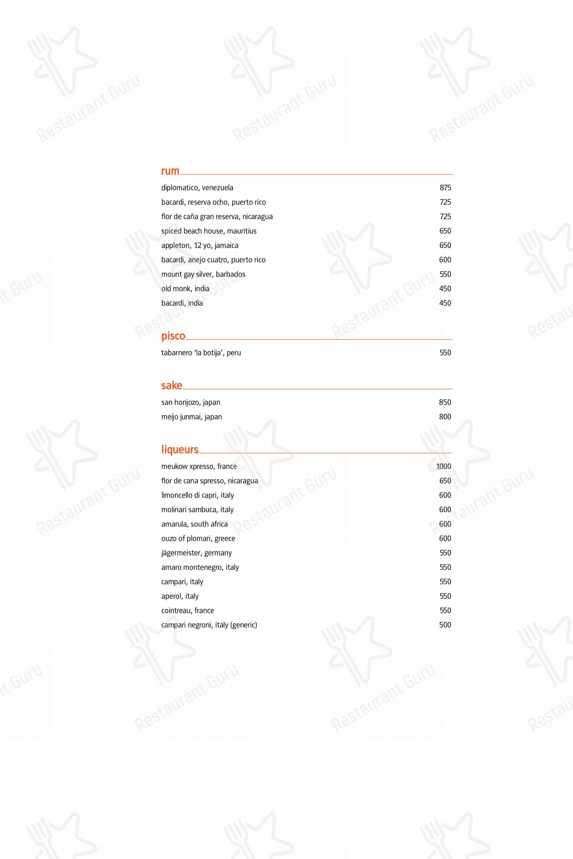 Indian Accent in New Delhi - Lunch menu